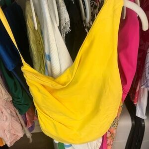 Yellow superdown one shoulder top